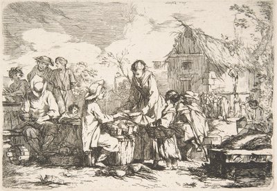 Köy Pazarı Yeri Köy Pazarı, 18. yüzyıl. by Jean Baptiste Marie Pierre