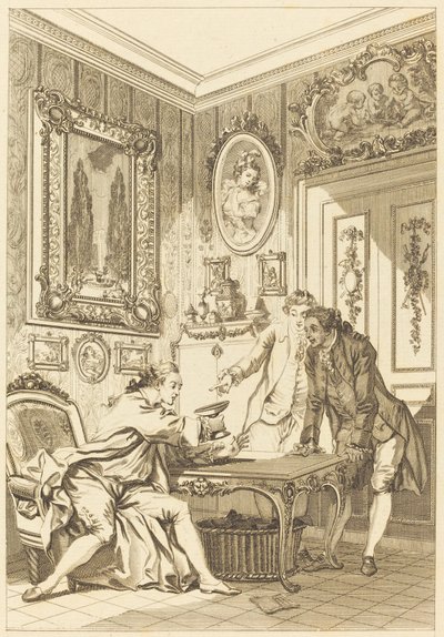 büyülü kupa by Jean Baptiste Michel Dupreel after Jean Honoré Fragonard