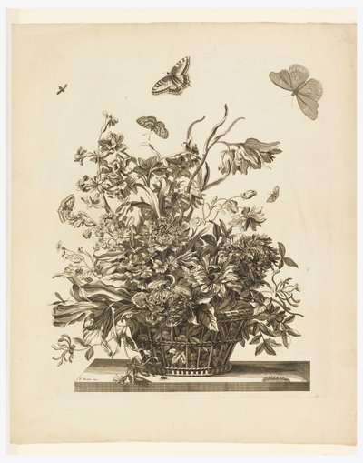 Sepetteki Çiçeklerden Tabak 10 by Jean Baptiste Monnoyer