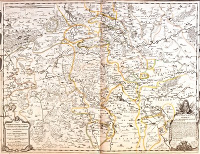 Nancy Bölgesi Haritası (Fransa) (Gravür by Jean-Baptiste Nolin