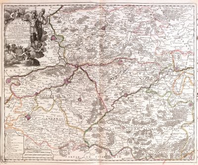 Hainaut County (Belçika) Haritası (Gravür by Jean-Baptiste Nolin
