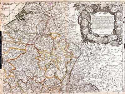 Lüksemburg Dükü, Şampanya ve Lorraine Dükalığı Haritası (Gravür by Jean-Baptiste Nolin