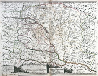 Macaristan Krallığı Haritası (Gravür by Jean-Baptiste Nolin