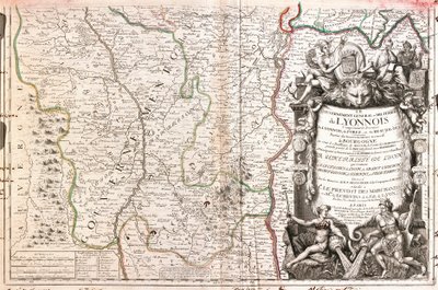 Lyonnais Haritası (Fransa) (Gravür by Jean-Baptiste Nolin