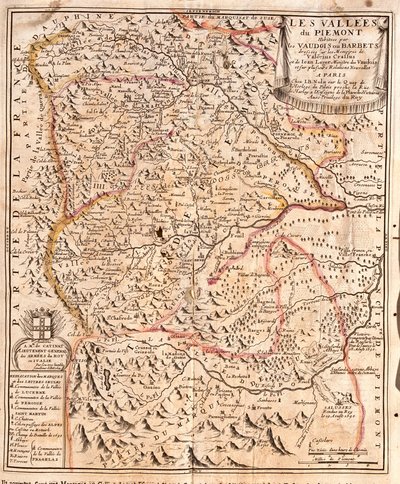 Piedmont Haritası (İtalya) (Gravür by Jean-Baptiste Nolin