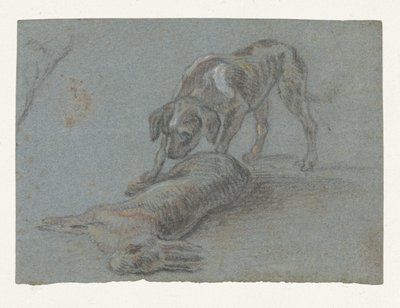 Bir atış tavşan ile köpek by Jean Baptiste Oudry (possibly)