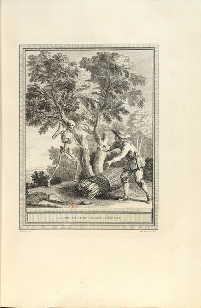 La mort et le bucheron Ölüm ve Oduncu, 1755. by Jean Baptiste Oudry