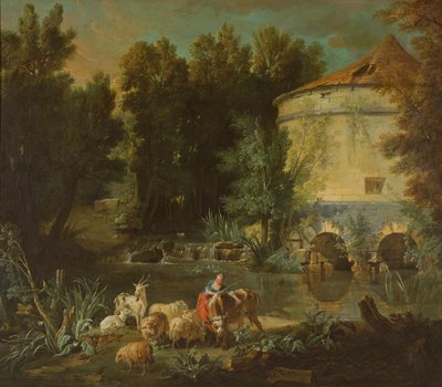 Yuvarlak Kuleli Manzara, 1737 by Jean Baptiste Oudry