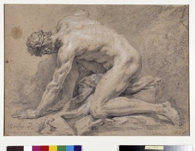 adam çalışma by Jean Baptiste Oudry