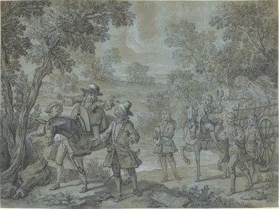 Ragotin ayetleri beyan eder; köylüler onun vaaz verdiğine inanıyor by Jean Baptiste Oudry