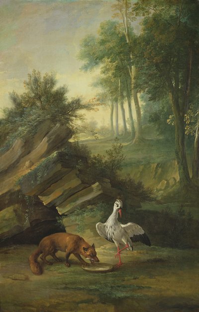 Tilki ve Leylek, 1747 by Jean Baptiste Oudry