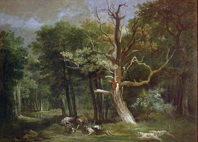 Saint-Germain Ormanında Kurt Avı, 1748 by Jean Baptiste Oudry