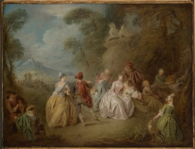Bir Parkta Saray Sahnesi by Jean Baptiste Pater