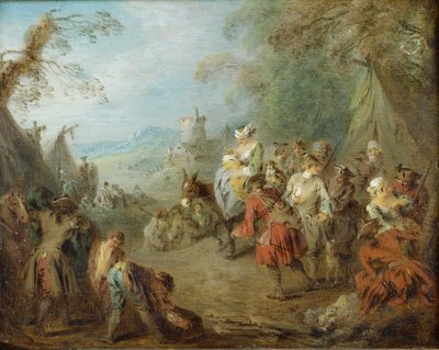 Kamp (Askerlerin Durması) by Jean Baptiste Pater