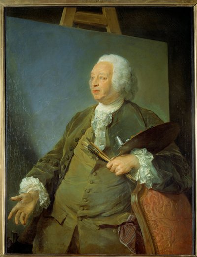Ressamın portresi Jean Baptiste Oudry (1686-1755) Tablo Jean-Baptiste Perroneau (Jean Baptiste Perronneau) (1715-1783) 18. yüzyıl Güneş 1,31x1,05 m by Jean Baptiste Perronneau