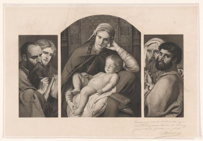 Üç Parçalı: Kucağında İsa ile Meryem ve iki havariden oluşan iki grup by Jean Baptiste Pierre Michiels (signed by artist)