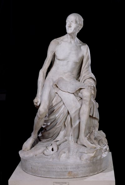 Oturan Voltaire Heykeli (1694-1778) 1776 (mermer) by Jean Baptiste Pigalle