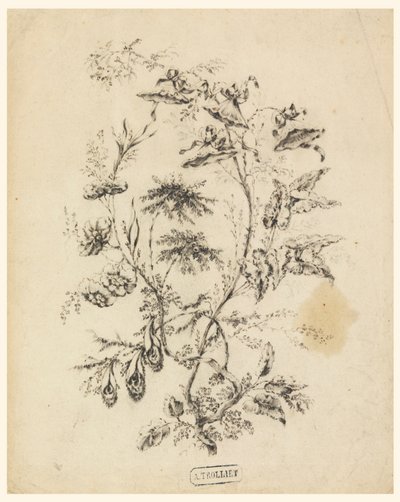 Harika bir ağacın dalı by Jean Baptiste Pillement