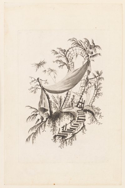 "Çin Çadırları Koleksiyonu"ndan Çadır Altındaki Şekil by Jean Baptiste Pillement