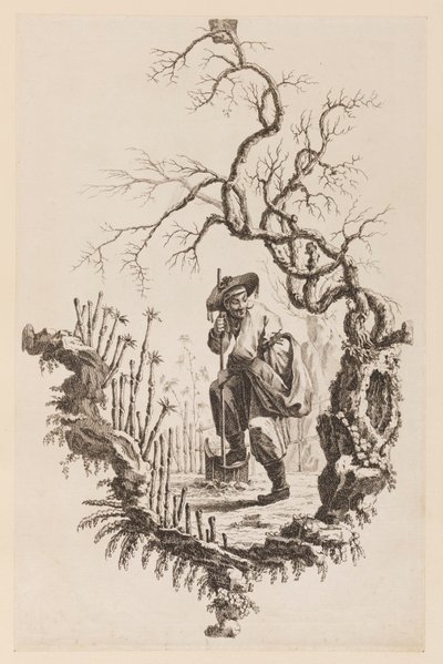 Figür ve Dal by Jean Baptiste Pillement