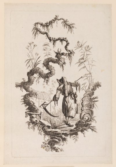 Dal Altında Tırpanlı Figür by Jean Baptiste Pillement