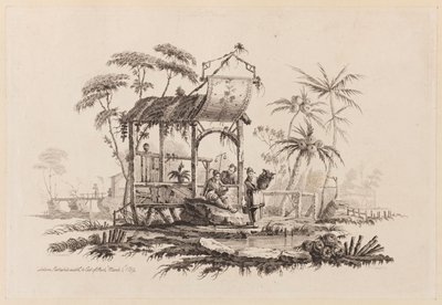 Bir Yapının Altındaki Rakamlar by Jean Baptiste Pillement