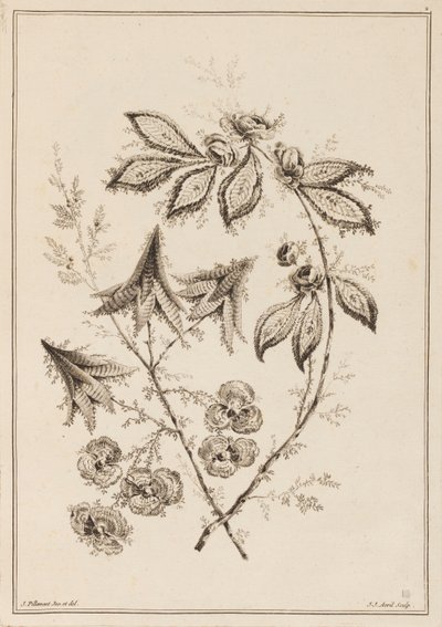 çiçek dalı by Jean Baptiste Pillement
