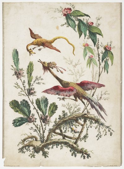 Süs. Çin lokantası. Çiçekler ve Kuşlar., 1770 by Jean Baptiste Pillement