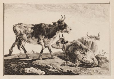 Plaka 2, "Altı Yaprak Öküz ve İnek Defteri"nden by Jean Baptiste Pillement