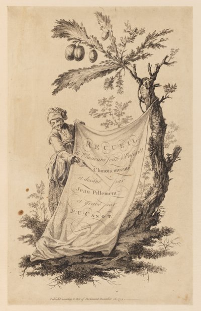 Başlık Sayfası, "Çeşitli Çin Çocuk Oyunlarının Koleksiyonu" by Jean Baptiste Pillement