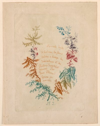 "Yeni İdeal Çiçek Defterleri Paketi" No. 2 için başlık sayfası by Jean Baptiste Pillement