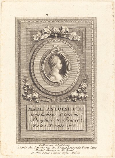 Marie Antoinette by Jean Baptiste Raphael Urbain Massard