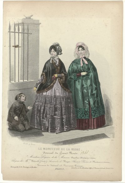 Le Moniteur de la Mode, 1845, No. 95: Palto ve Kapris (...) by Jean Baptiste Reville
