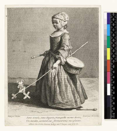 Charles Nicolas Cochin I (1688-1754) 1738 tarafından oyulmuş Genç Asker, (gravür ve gravür) by Jean Baptiste Simeon (after) Chardin