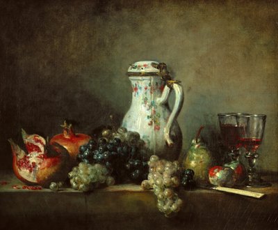 Üzüm ve nar by Jean Baptiste Simeon Chardin