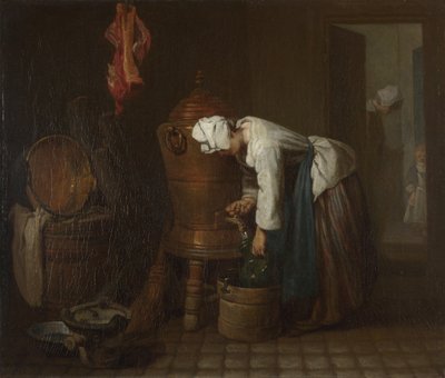 La Fontaine Su Sarnıcı, 1733 by Jean Baptiste Simeon Chardin