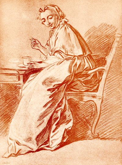 Bayan kahvaltıda by Jean Baptiste Simeon Chardin