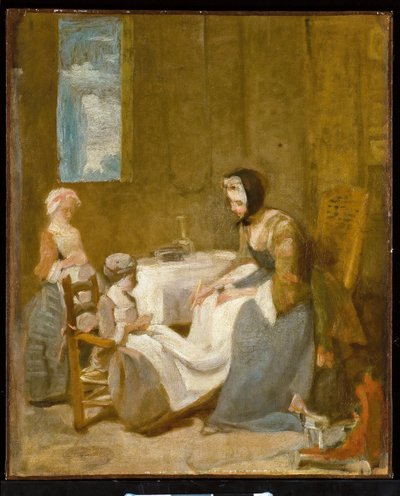 Grace, bir eskiz by Jean Baptiste Simeon Chardin