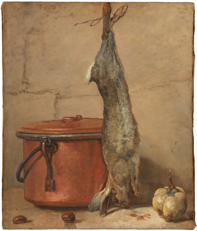 Tavşan ve Bakır Tencere c.1739-40 by Jean Baptiste Simeon Chardin