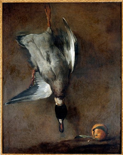 Ölü Ördek Tablosu Jean Baptiste Simeon Chardin (1699-1779) 18. yüzyıl Gien, Musée de la Chasse by Jean Baptiste Simeon Chardin