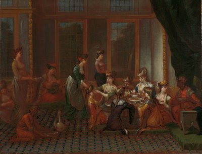 Değerli Türk Kadınları Ziyafeti by Jean Baptiste Vanmour