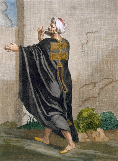 Berberi, Charles de Ferriol tarafından 'Levant'ın Farklı Uluslarını Temsil Eden Yüz Baskı Koleksiyonu'ndan plaka 95, B. Baron tarafından oyulmuş, 1707-08 by Jean Baptiste Vanmour