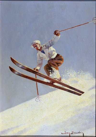 Bir Kayakçı, 1930 dolayları (tuval üzerine yağlı boya) by Jean Beaudoin