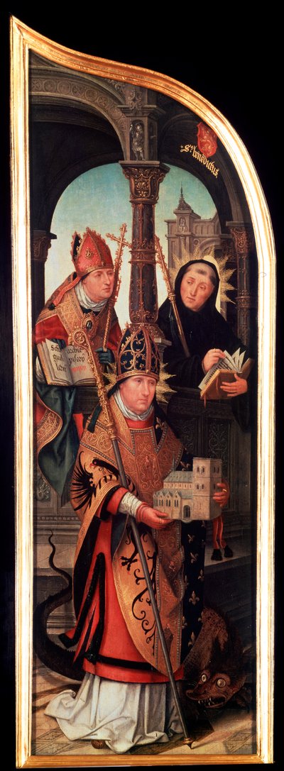 Müjde, Üç Parça, yan panel, 1517. by Jean the Elder Bellegambe