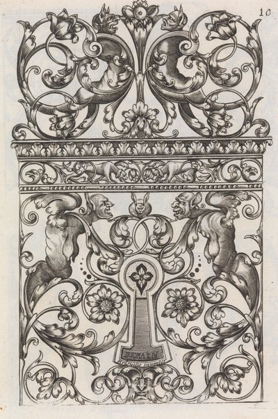 Çeşitli Çilingir Parçaları, sayfa 11 recto, yakl. 1663. by Jean Berain