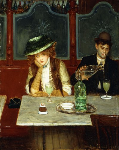 Absinthe İçenler, 1908 by Jean Beraud