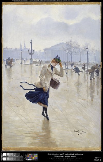 Rüzgarlı Gün, Place de la Concorde, 1890 dolayları by Jean Beraud