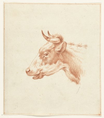 Bir inek başı, solda by Jean Bernard
