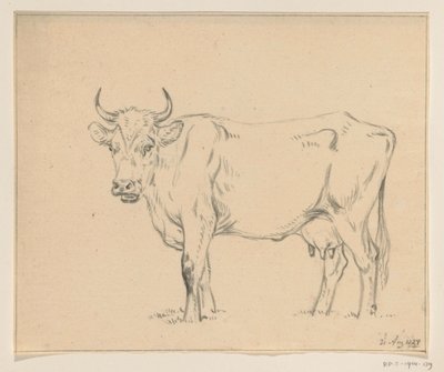 Ayakta inek, solda by Jean Bernard