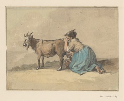 keçi sağan kadın by Jean Bernard